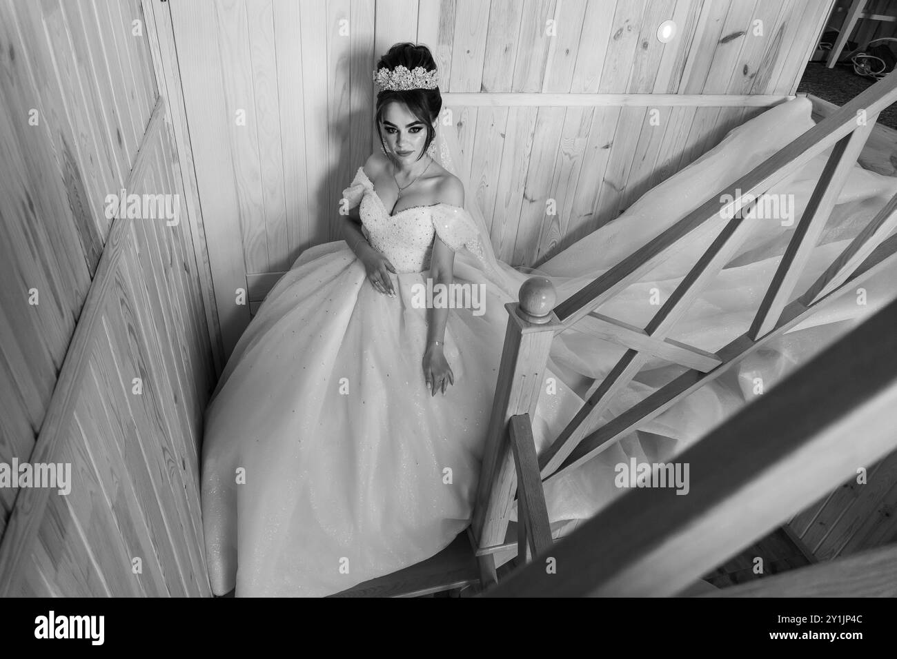 Royal bridal gown Black and White Stock Photos & Images - Alamy
