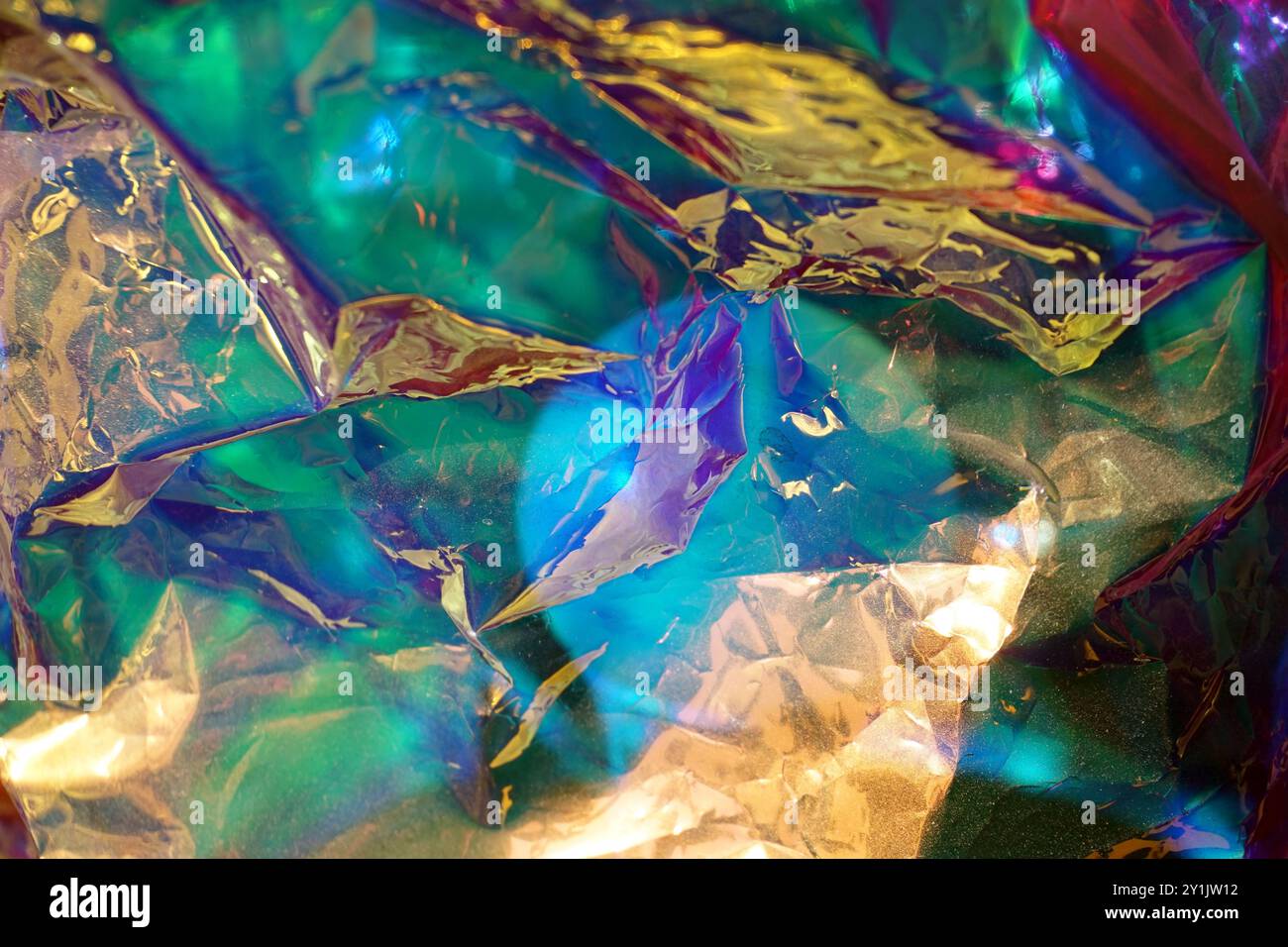 Light refracted in clear plastic Stock Photo