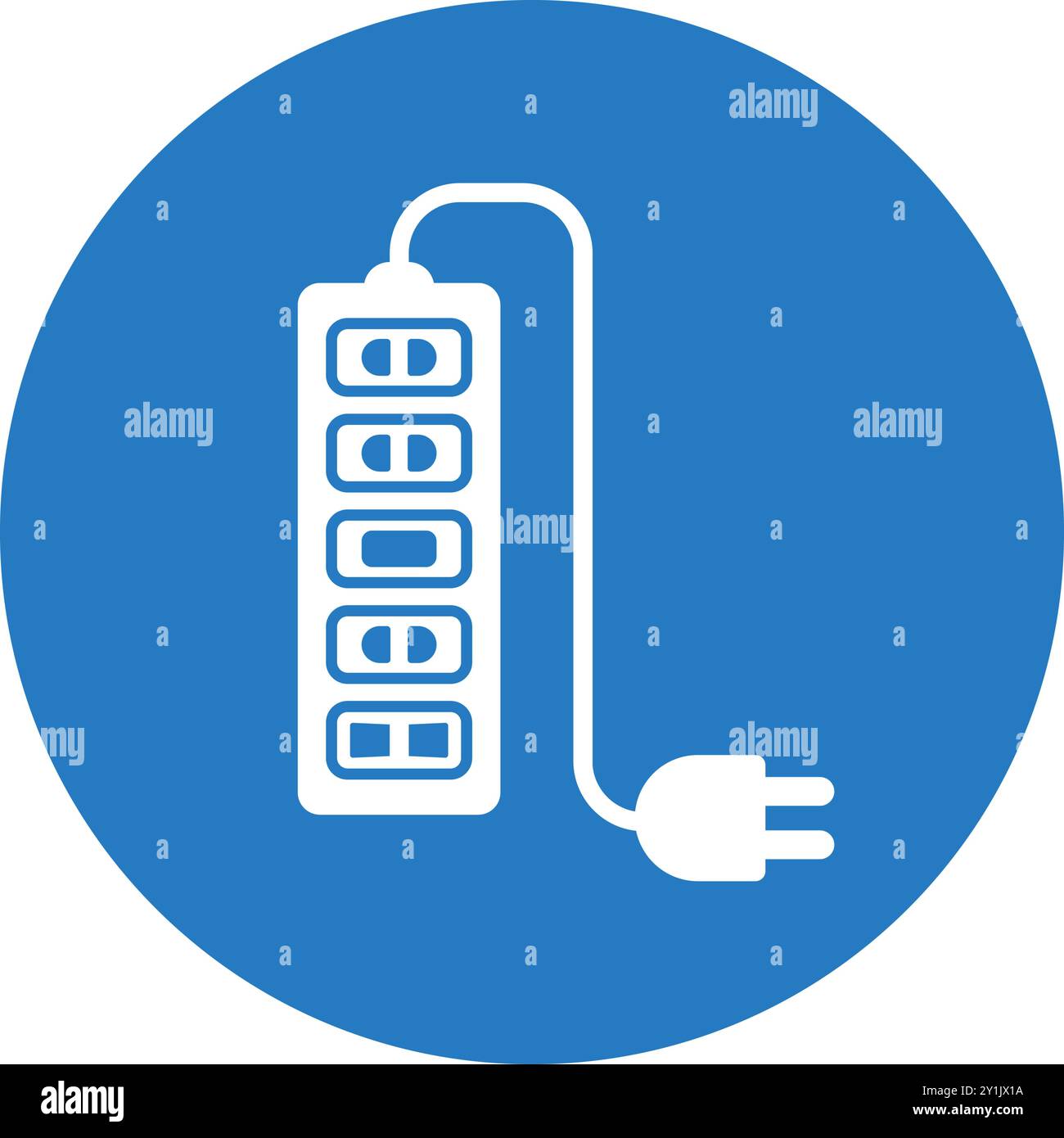 Extension cord icon. Simple vector illustration for web, print files, graphic or commercial purposes. Stock Vector