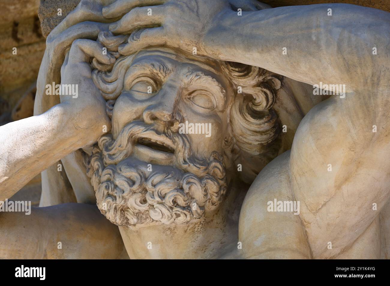 Atlante Sculpture on Historic Facade of Pavillon Vensome Aix-en-Provence Provence France Stock Photo