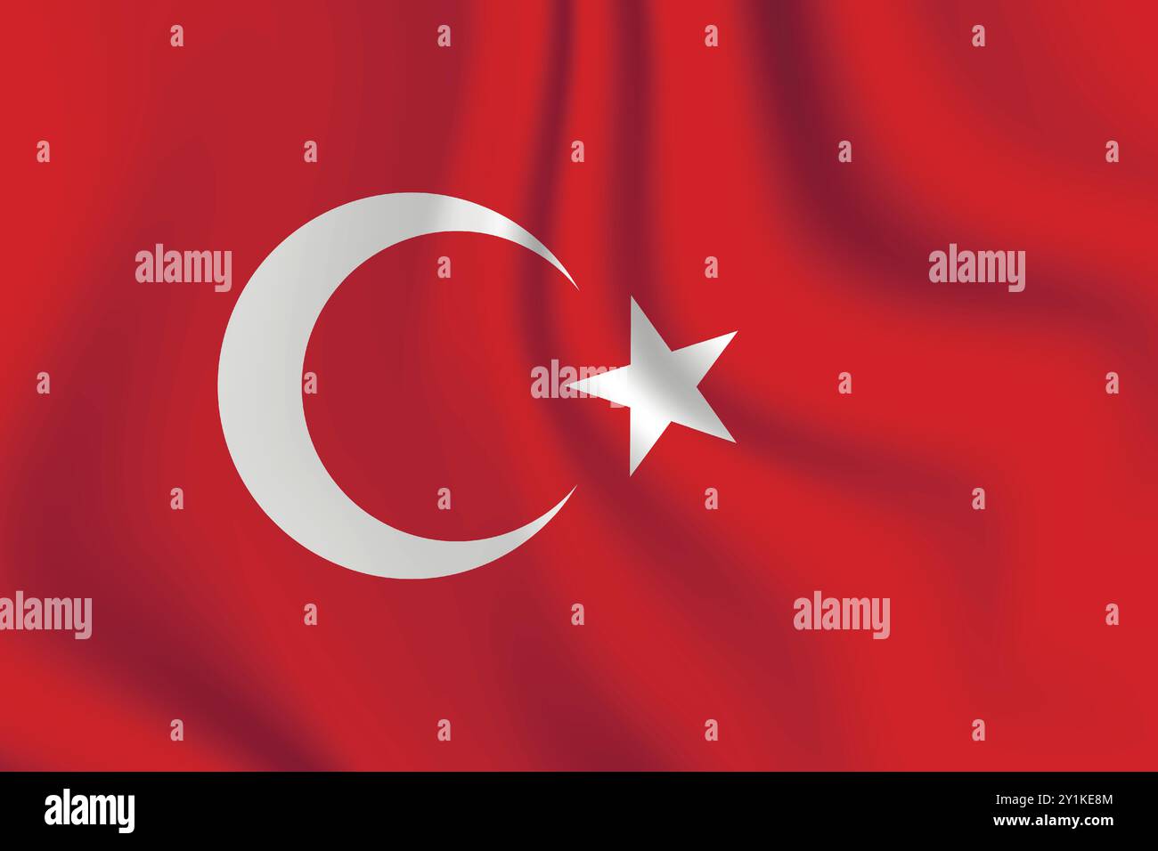 Flag of Turkey. Turkish national symbol in official colors. Template ...