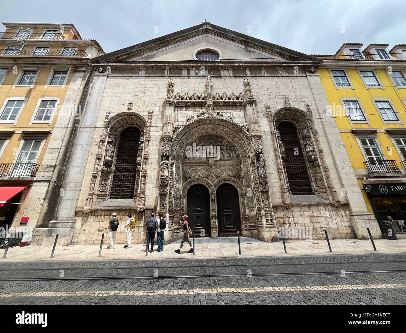 Portal de Nossa Senhora da Conceicao Velha, 15th century, Lisbon, Portugal, Europe. Stock Photo