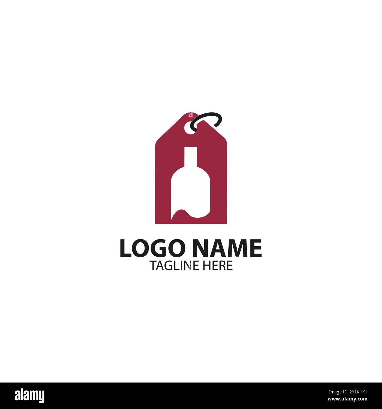 tag bottle logo design vector Stock Vector
