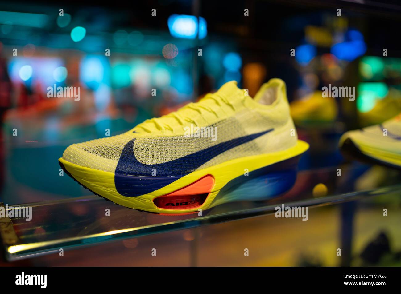 Bangkok Thailand June 1 2024 Nike Alphafly 3 running shoes with nike logos on a display in Nike shop Stock Photo Alamy