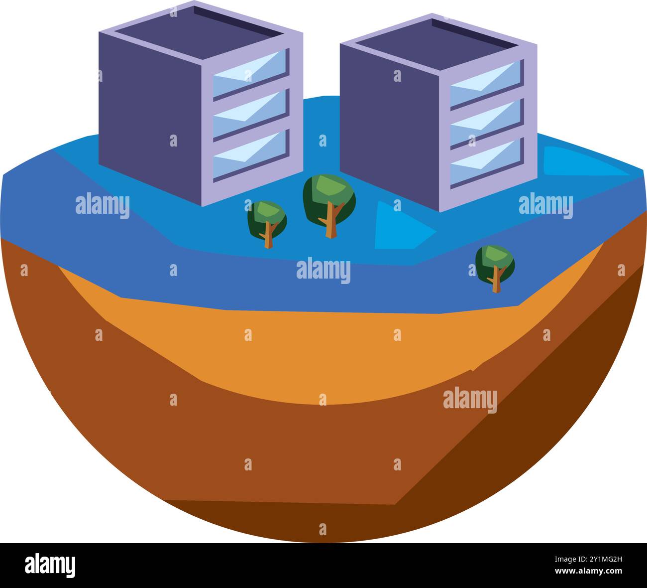 Rising sea level climate change Stock Vector Images - Alamy