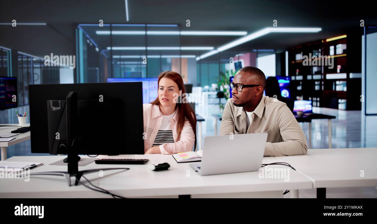 Corporate Work Using Computer Business corporate office computer hi-res stock photography and images ...