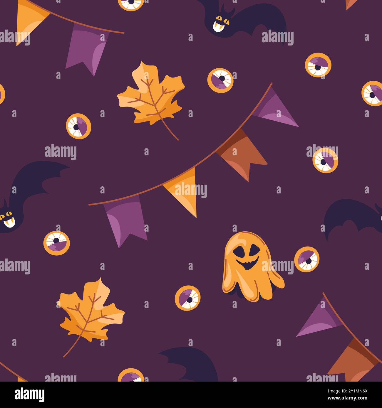 Dark Halloween Seamless Pattern vector Stock Vector