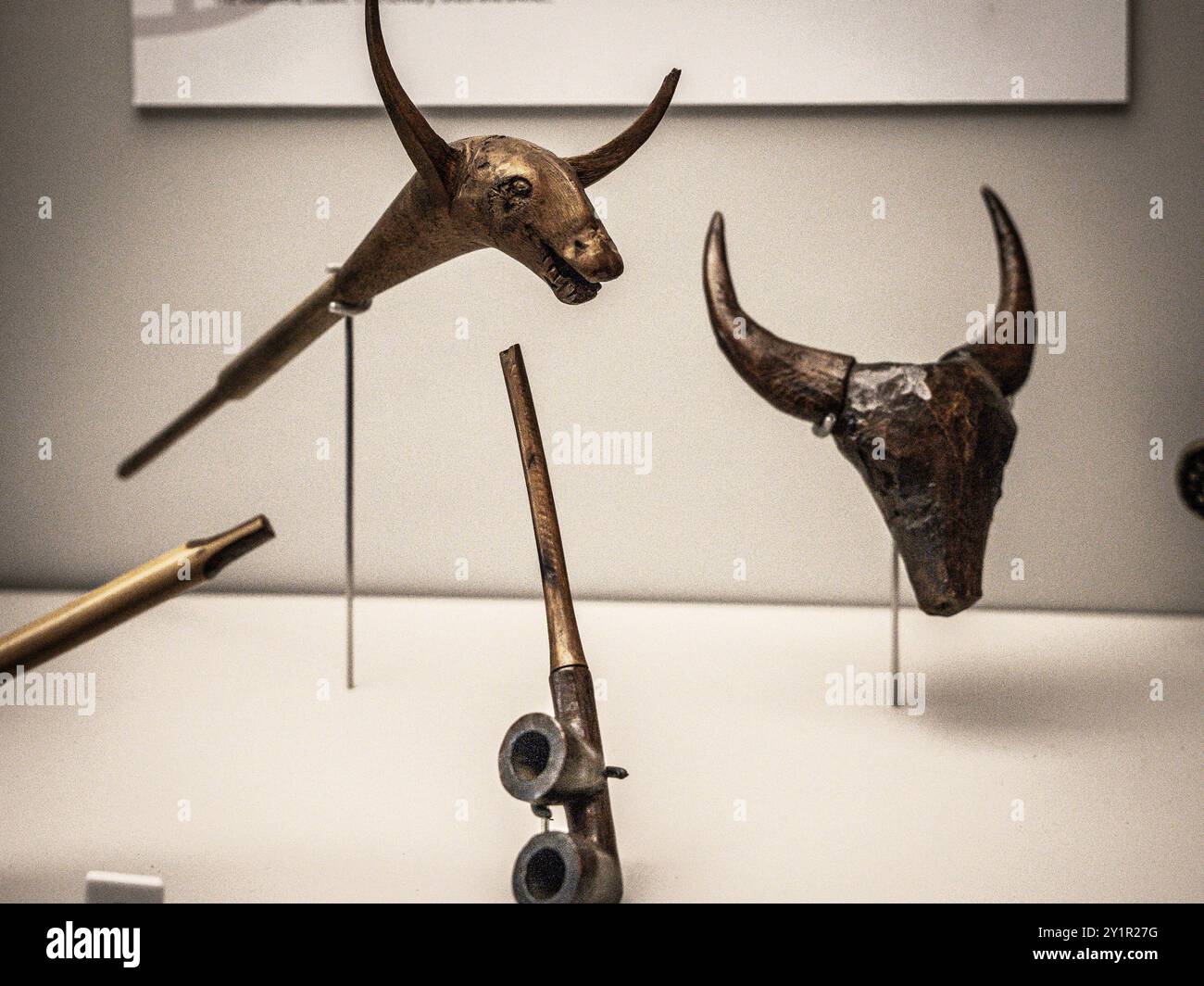 pipes with animal figures, Kankanaey culture, Luzon mountain range ...