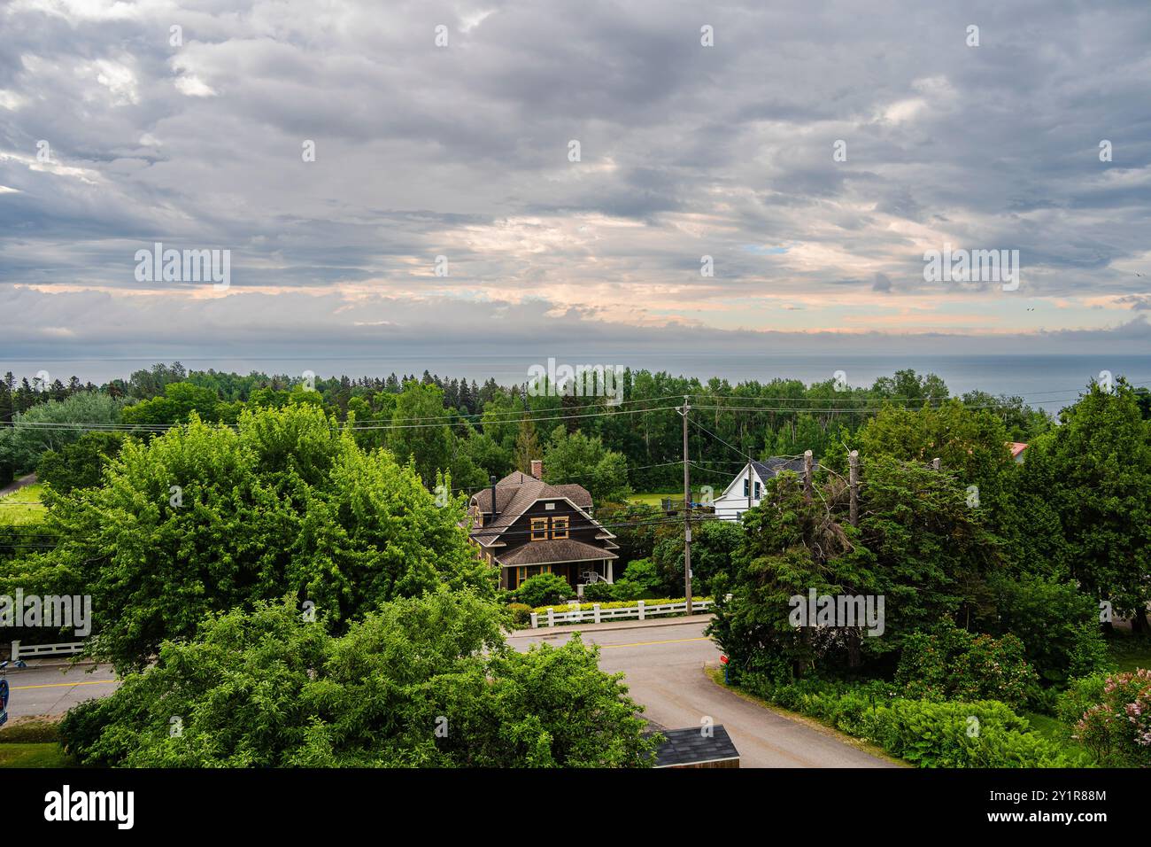 Charlevoix landscape, Quebec, Canada Stock Photo