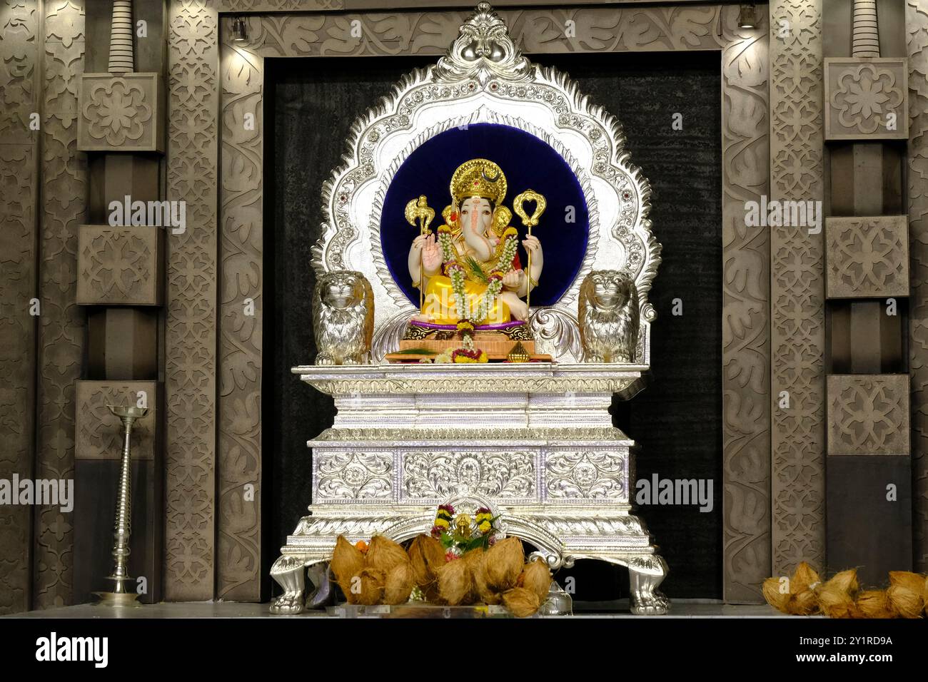 Pune, Maharashtra, 08 September 2024, People and devotee at famous