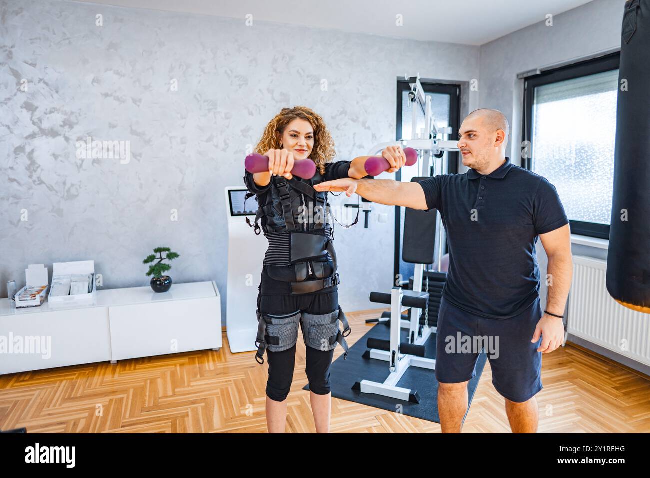 Electro stimulation fitness hi-res stock photography and images - Alamy