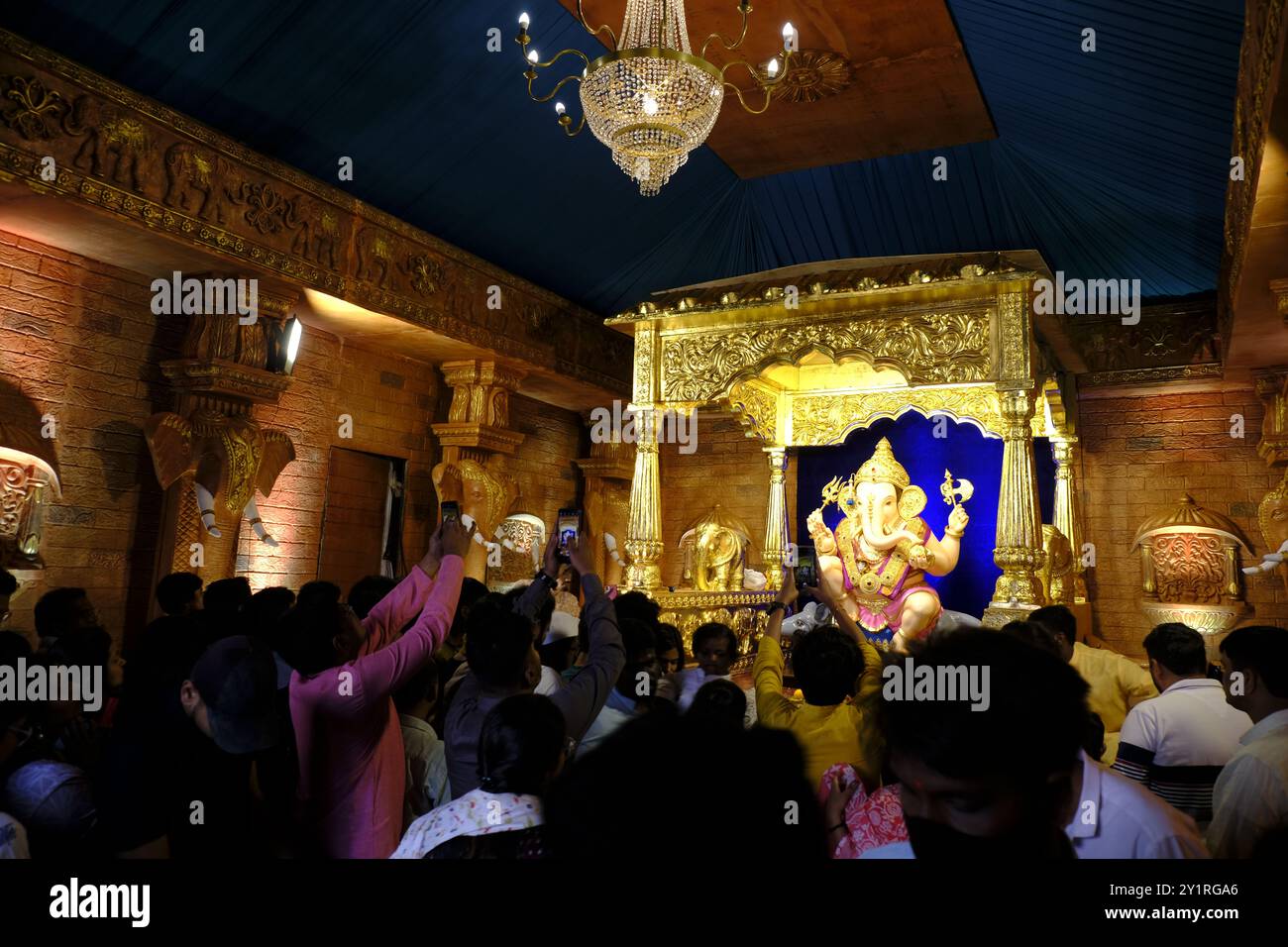 07 September 2024, Pune, Maharashtra, India, Beautiful idol of Lord