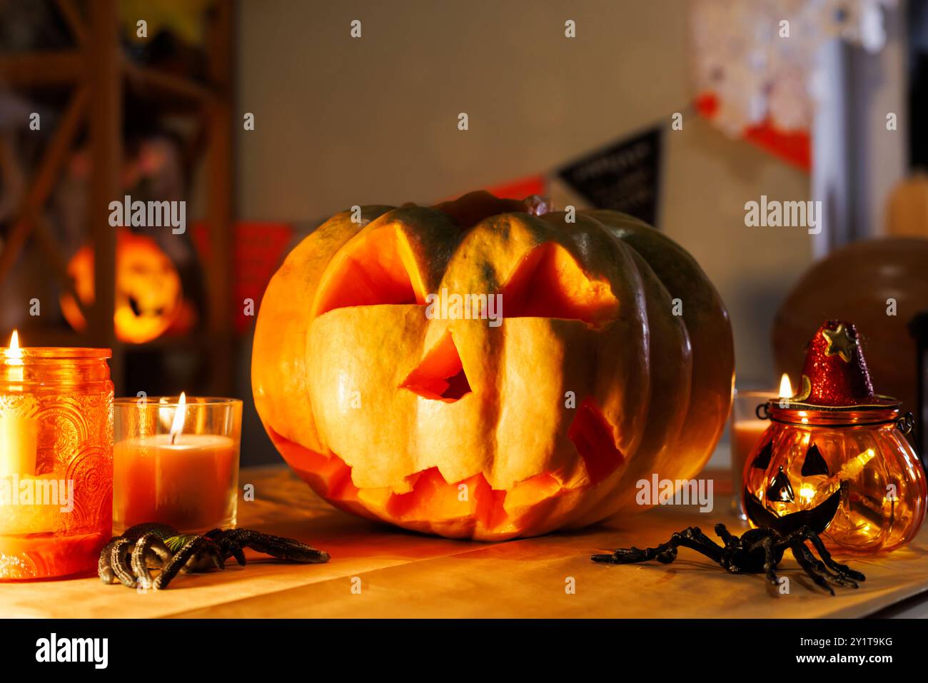Candles lantern table decoration hi-res stock photography and images ...