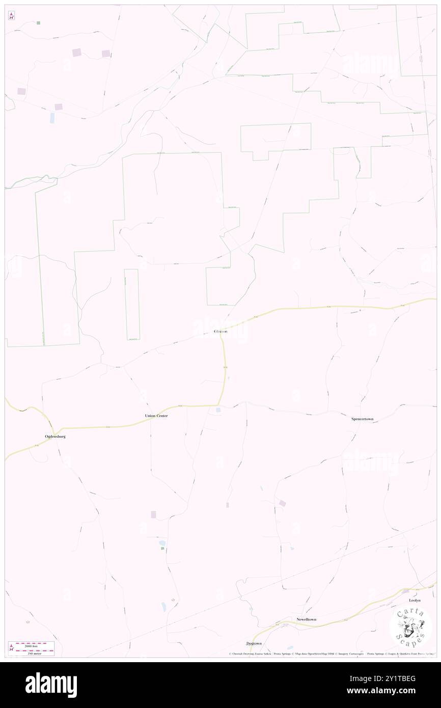 Gleason, Tioga County, US, United States, Pennsylvania, N 41 38' 1'', S 76 55' 54'', map, Cartascapes Map published in 2024. Explore Cartascapes, a map revealing Earth's diverse landscapes, cultures, and ecosystems. Journey through time and space, discovering the interconnectedness of our planet's past, present, and future. Stock Photo