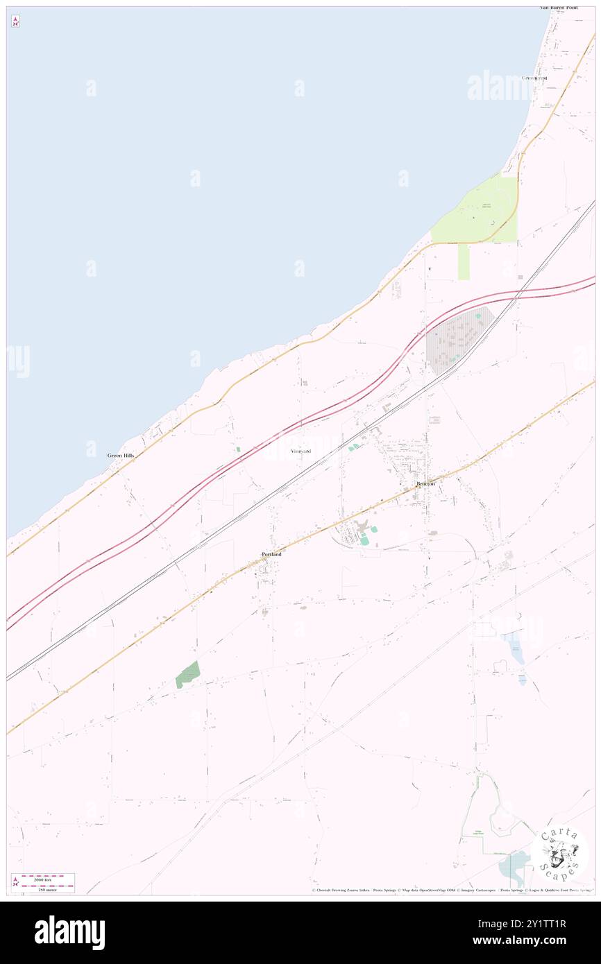 Vineyard, Chautauqua County, US, United States, New York, N 42 23' 34'', S 79 27' 45'', map, Cartascapes Map published in 2024. Explore Cartascapes, a map revealing Earth's diverse landscapes, cultures, and ecosystems. Journey through time and space, discovering the interconnectedness of our planet's past, present, and future. Stock Photo