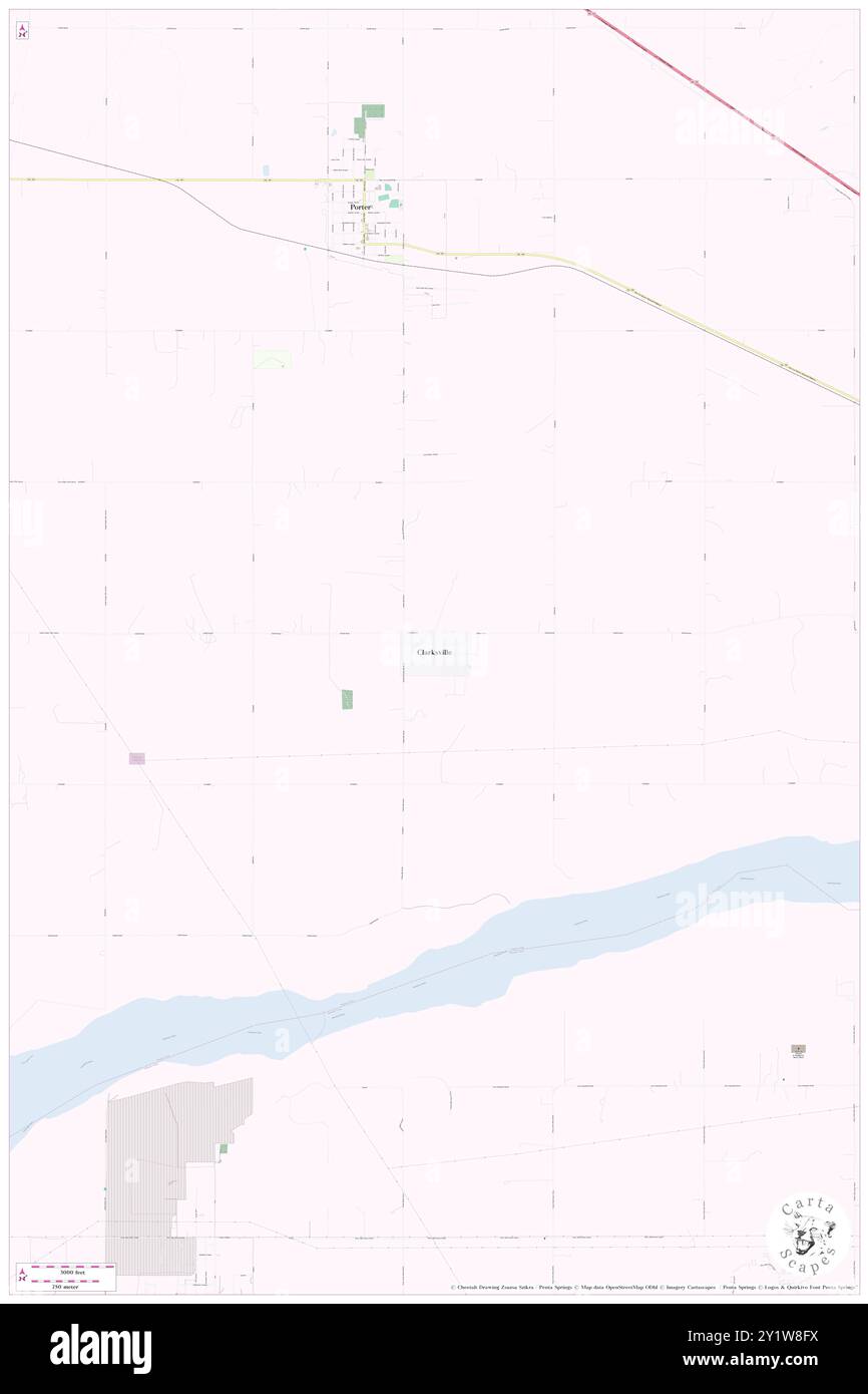 Clarksville, Wagoner County, US, United States, Oklahoma, N 35 49' 32'', S 95 30' 50'', map, Cartascapes Map published in 2024. Explore Cartascapes, a map revealing Earth's diverse landscapes, cultures, and ecosystems. Journey through time and space, discovering the interconnectedness of our planet's past, present, and future. Stock Photo