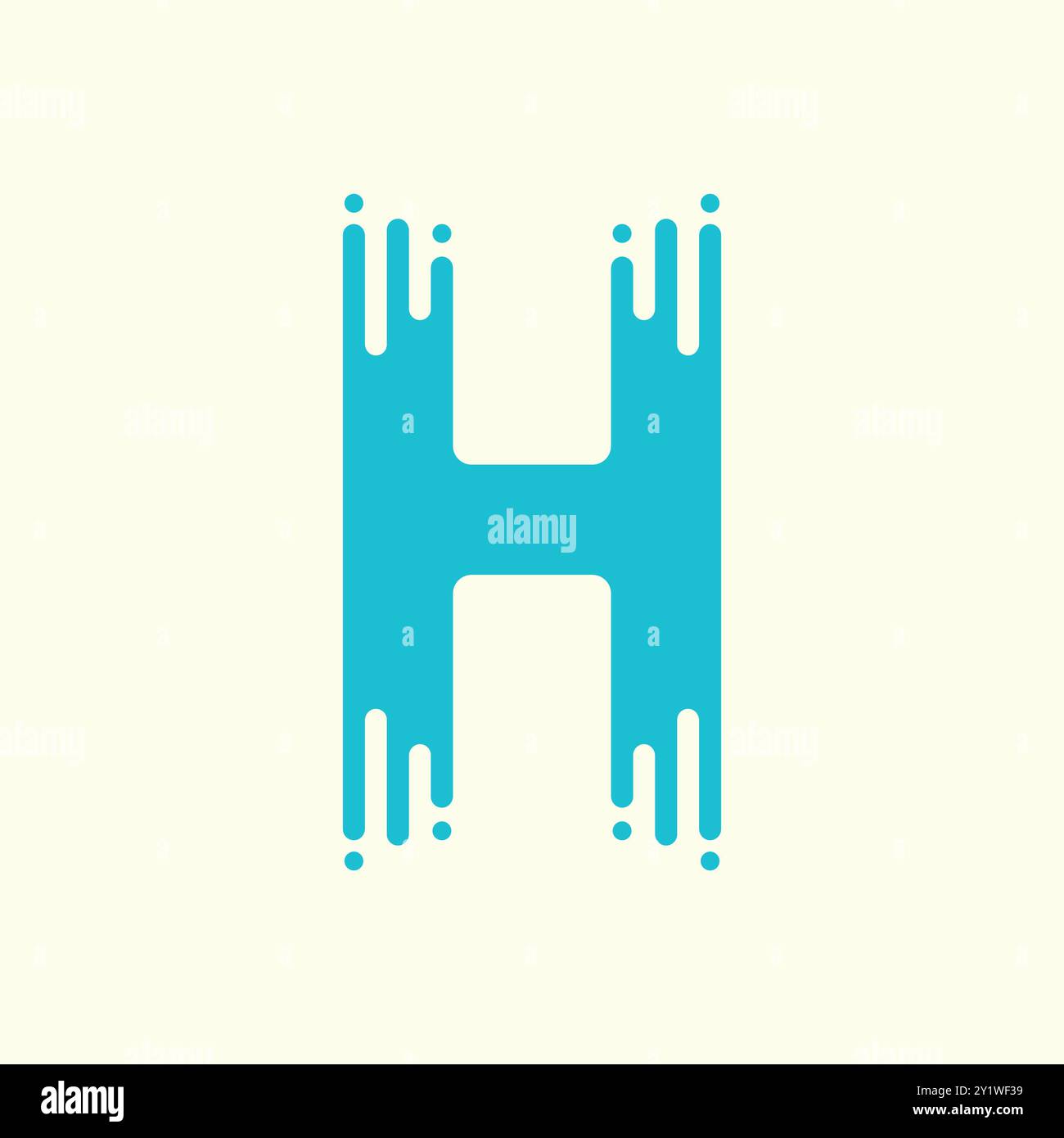 Creative Technology and Science Letter H Stock Vector