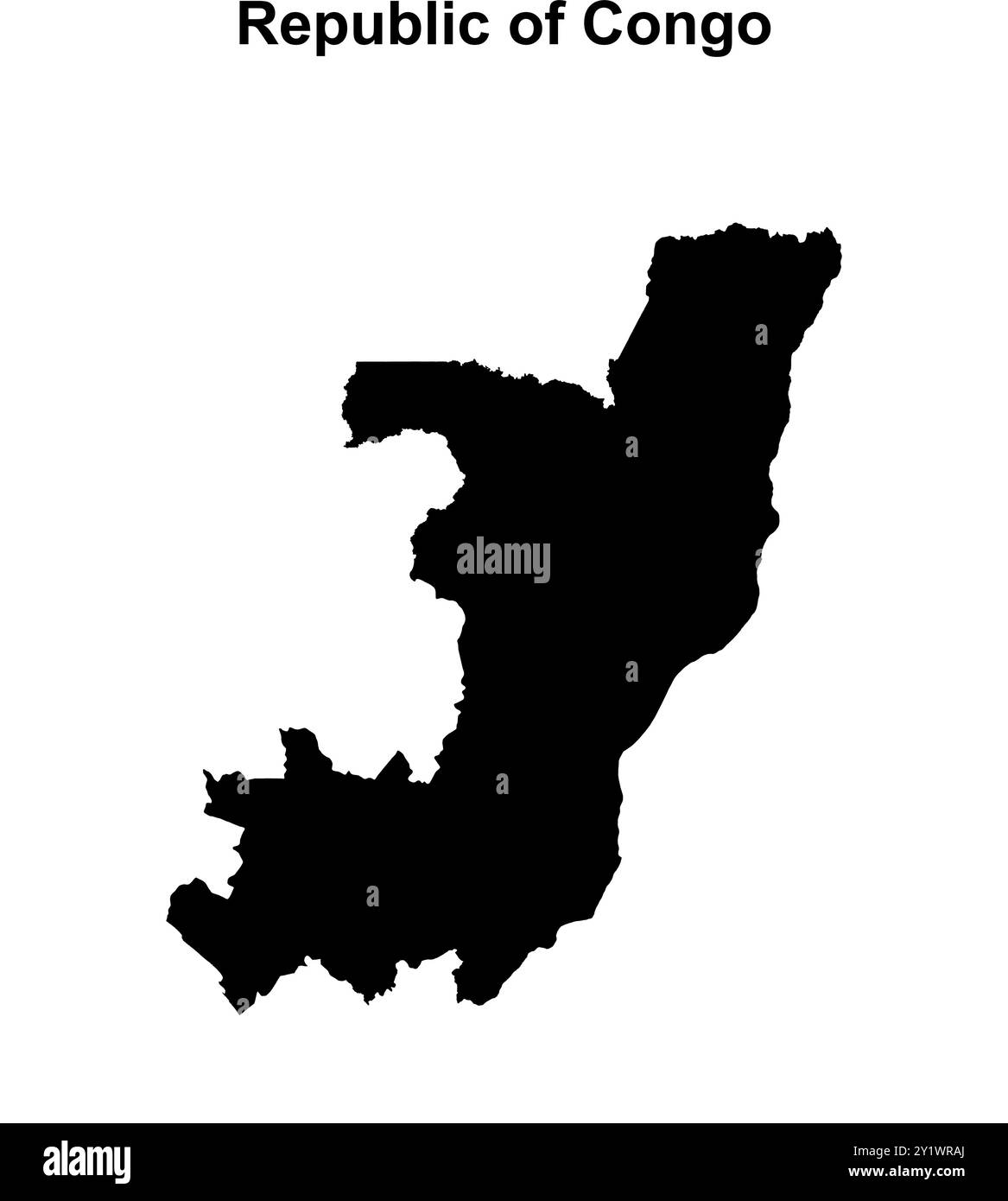 Republic of Congo blank outline map design Stock Vector Image & Art - Alamy