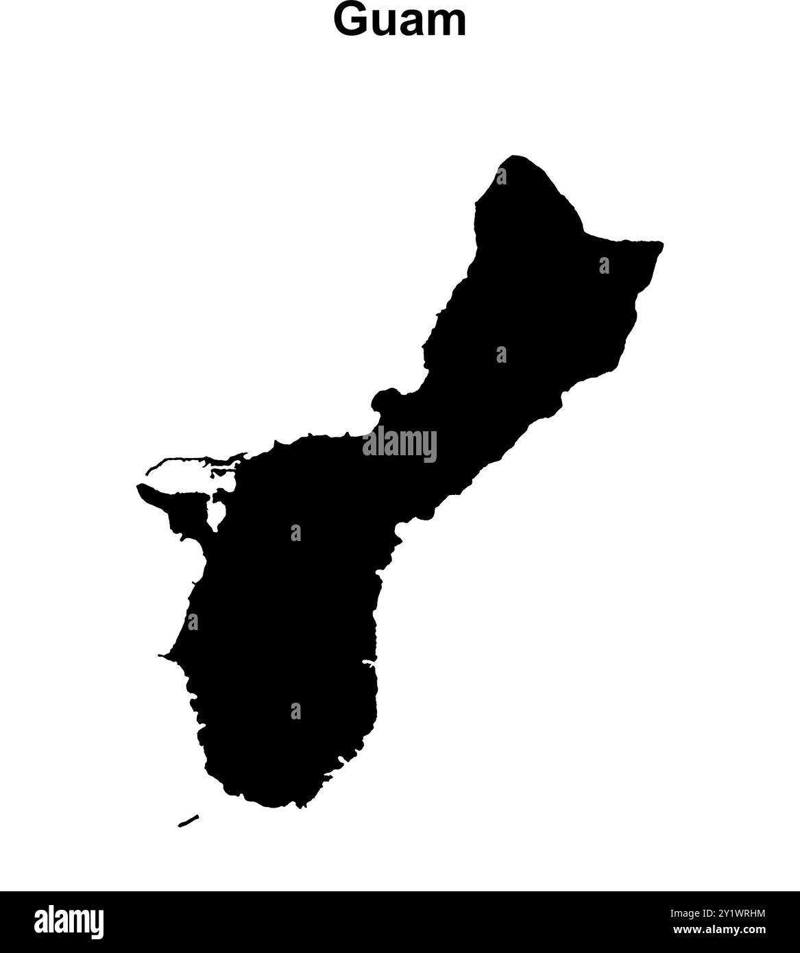 guam-blank-outline-map-design-stock-vector-image-art-alamy
