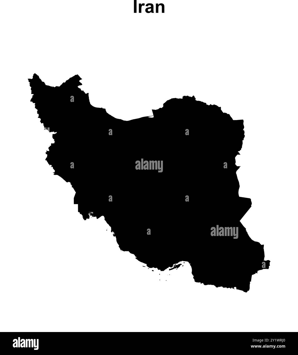 Iran blank outline map design Stock Vector Image & Art - Alamy