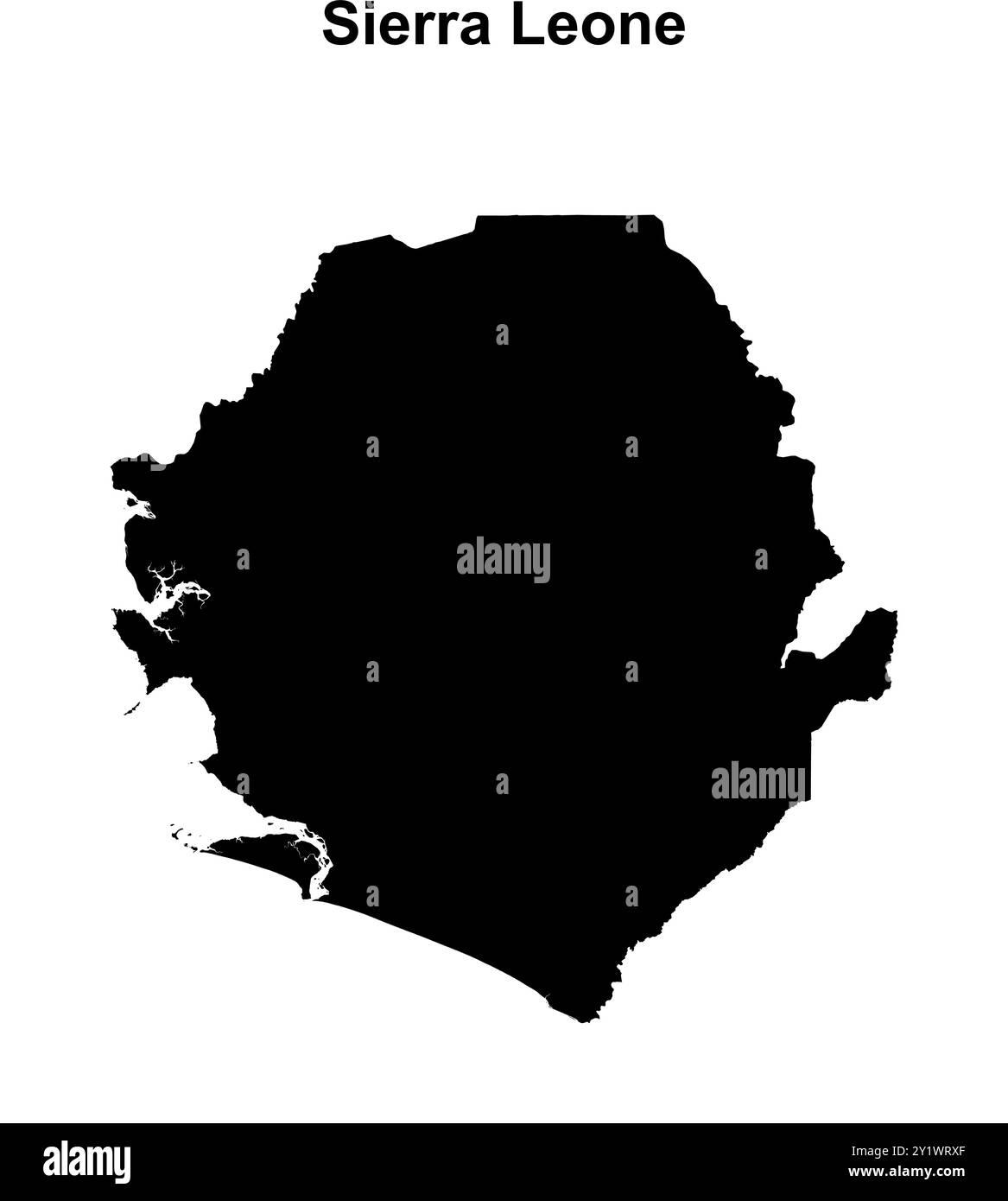 Blank sierra leone map hi-res stock photography and images - Alamy