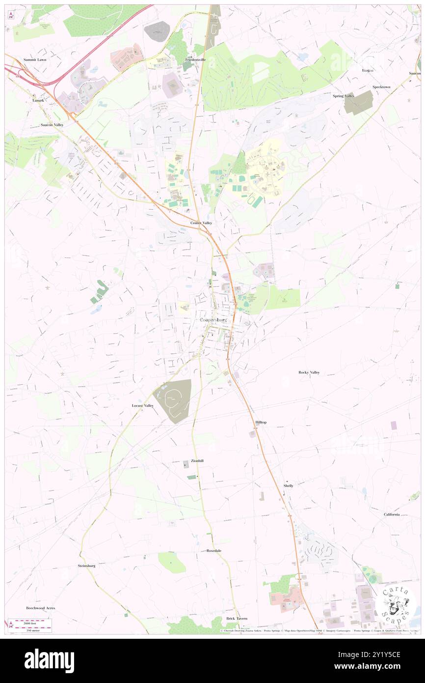 Coopersburg, Lehigh County, US, United States, Pennsylvania, N 40 30' 41'', S 75 23' 25'', map, Cartascapes Map published in 2024. Explore Cartascapes, a map revealing Earth's diverse landscapes, cultures, and ecosystems. Journey through time and space, discovering the interconnectedness of our planet's past, present, and future. Stock Photo