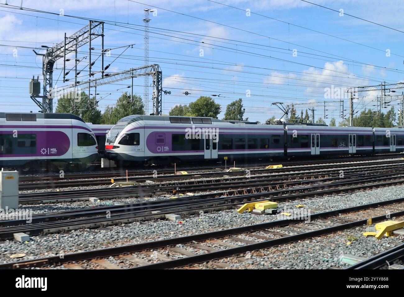 Train Rails Finland Electric train on tracks railroads hi-res stock photography and images ...