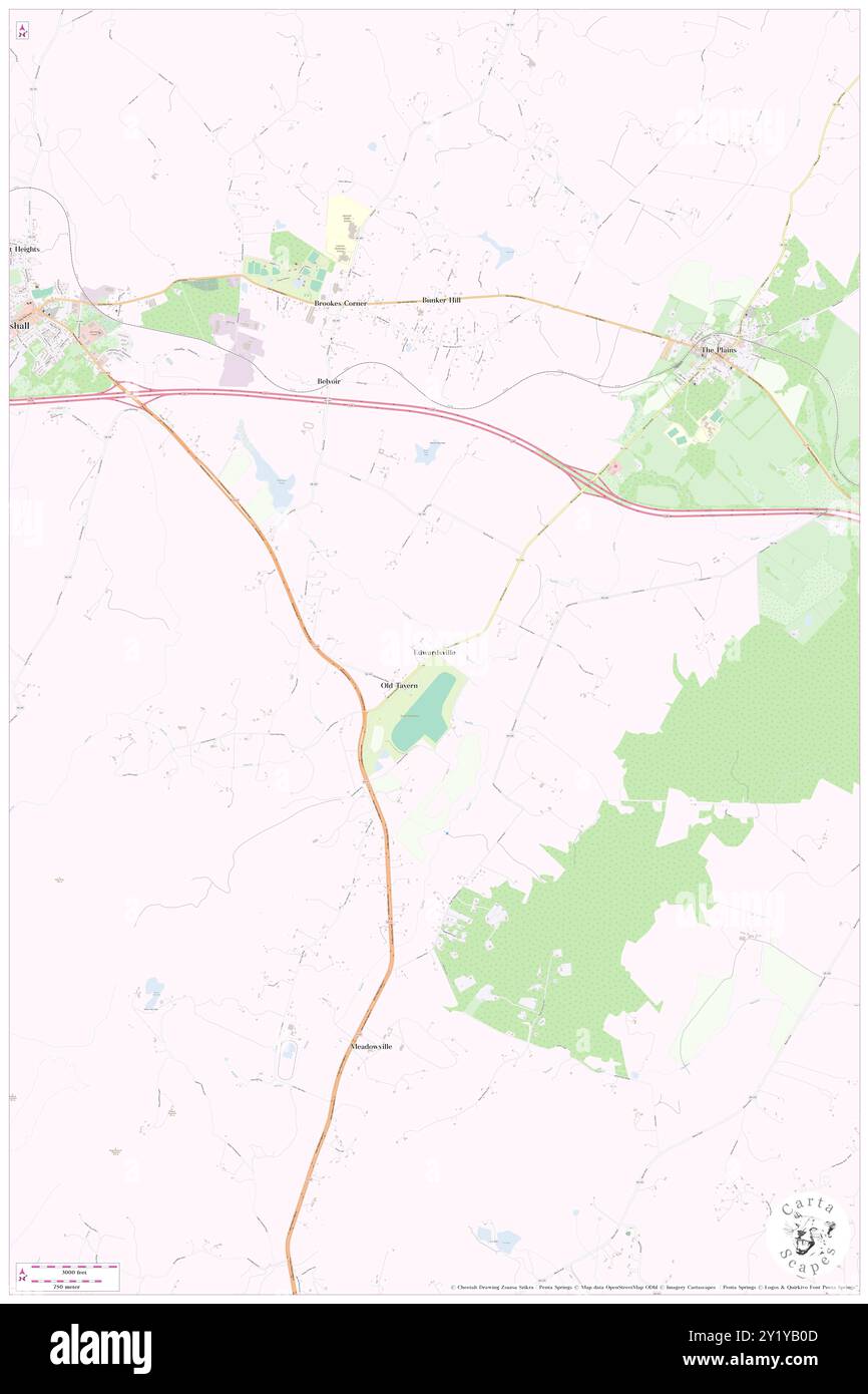 Edwardsville, Fauquier County, US, United States, Virginia, N 38 50' 4'', S 77 48' 27'', map, Cartascapes Map published in 2024. Explore Cartascapes, a map revealing Earth's diverse landscapes, cultures, and ecosystems. Journey through time and space, discovering the interconnectedness of our planet's past, present, and future. Stock Photo