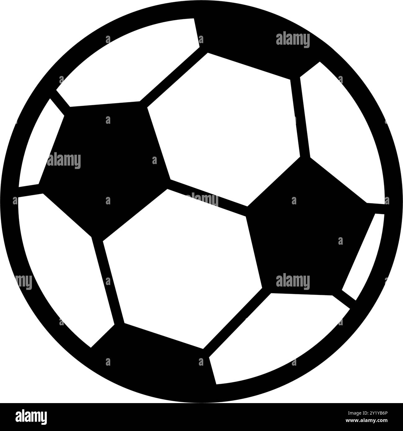 Classic black and white soccer ball vector icon Stock Vector Image ...