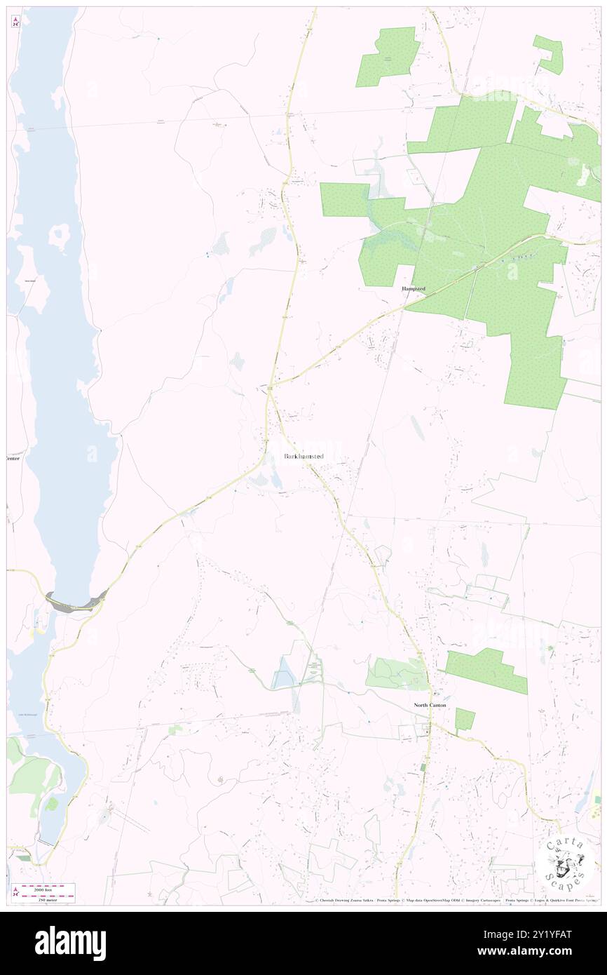 Barkhamsted, Litchfield County, US, United States, Connecticut, N 41 55' 45'', S 72 54' 50'', map, Cartascapes Map published in 2024. Explore Cartascapes, a map revealing Earth's diverse landscapes, cultures, and ecosystems. Journey through time and space, discovering the interconnectedness of our planet's past, present, and future. Stock Photo