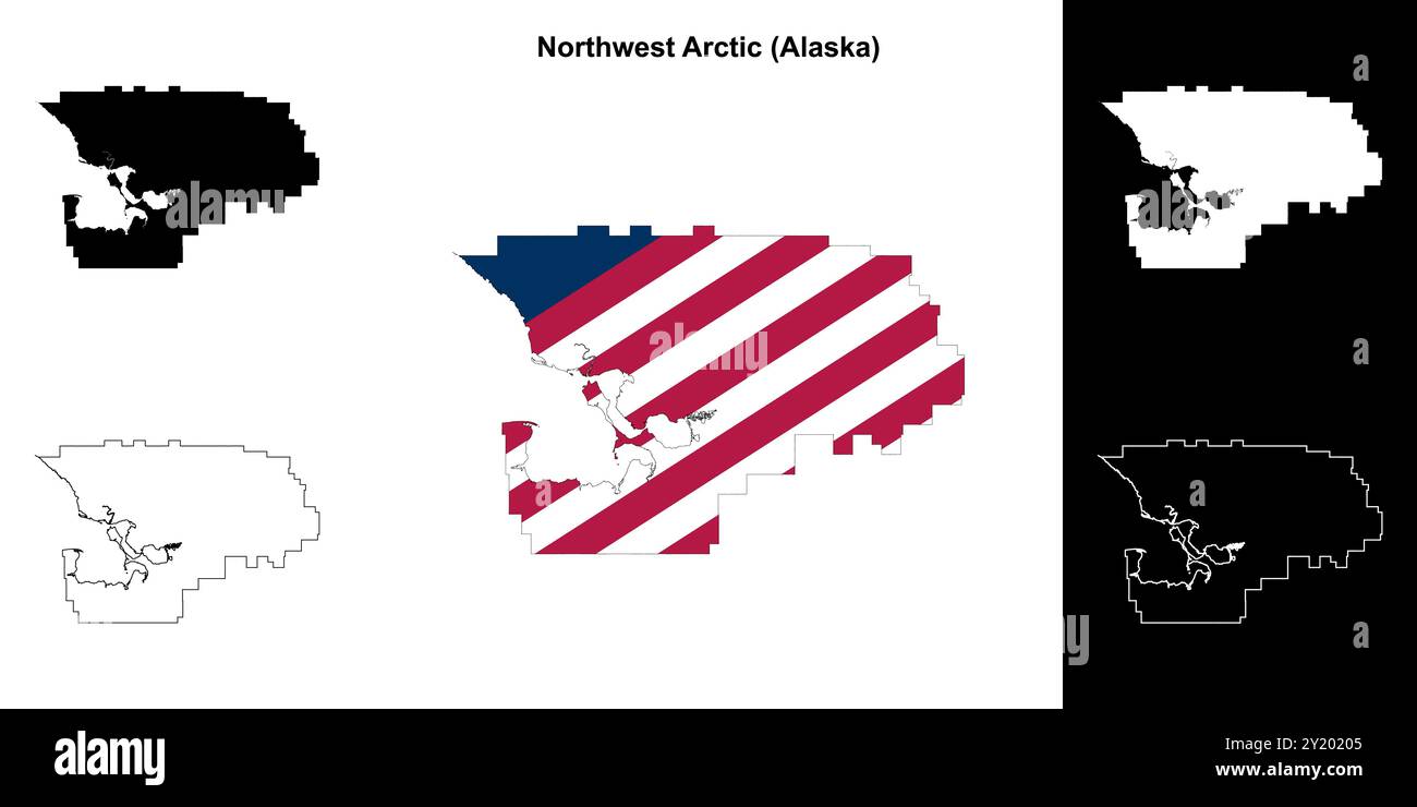 Northwest arctic county map Stock Vector Images - Alamy