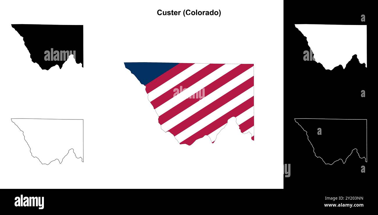 Blank custer map hi-res stock photography and images - Alamy