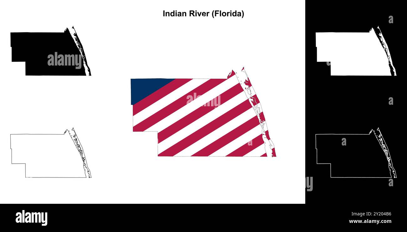 Indian River County Florida outline - Indian River County Florida Outline Map Set 2Y204B6