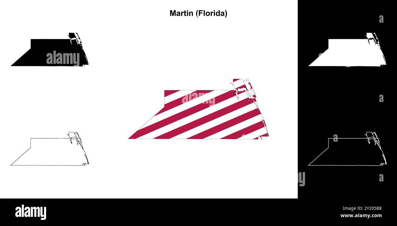 Martin County Florida outline - Martin County Florida Outline Map Set 2Y205B8
