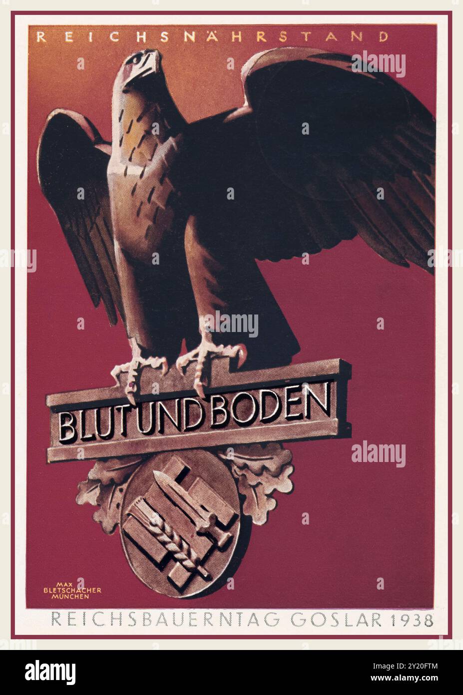 Nazi Propaganda Poster Card BLUT UND BODEN by Nazi artist Max ...