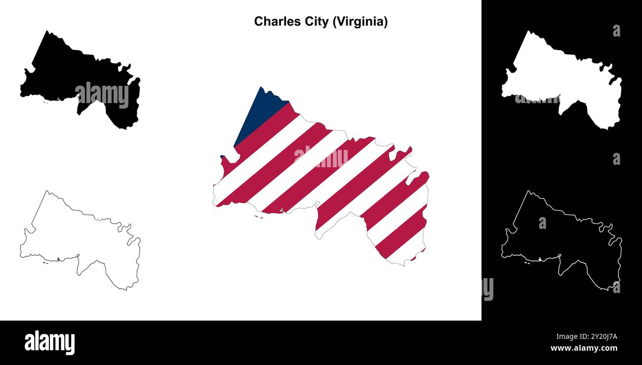 Blank charles city map hi-res stock photography and images - Alamy