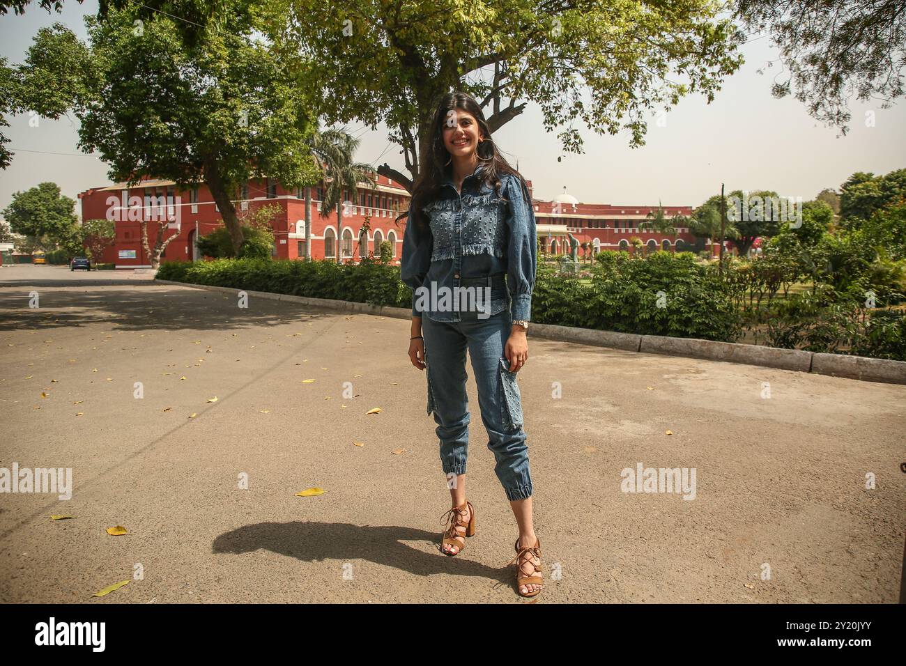 New Delhi, India. 08th Sep, 2024. NEW DELHI, INDIA - MARCH 19: (EDITOR'S NOTE: This is an exclusive image of Hindustan Times/Sipa USA) Bollywood actor Sanjana Sanghi during an exclusive interview with HT City On the occasion of Teachers' Day, at Modern School, Barakhamba, on March 19, 2021 in New Delhi, India. (Photo by Raajessh Kashyap/Hindustan Times/Sipa USA ) Credit: Sipa USA/Alamy Live News Stock Photo