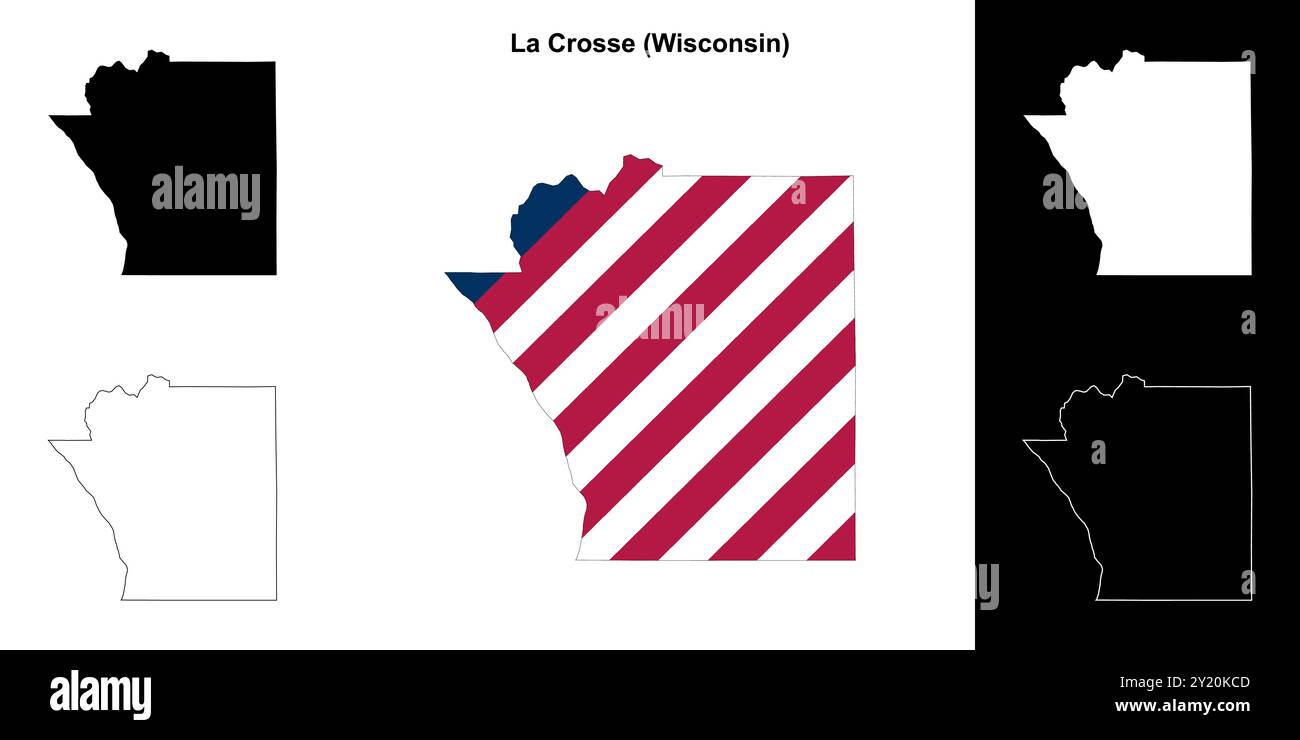 Blank la crosse map hires stock photography and images Alamy