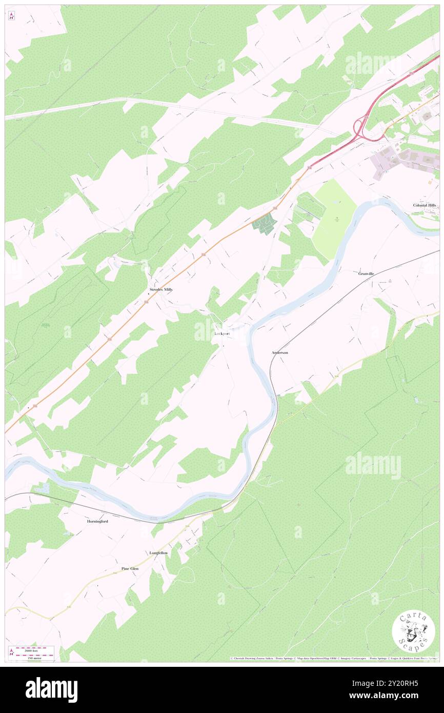 Lockport, Mifflin County, US, United States, Pennsylvania, N 40 32' 35'', S 77 39' 31'', map, Cartascapes Map published in 2024. Explore Cartascapes, a map revealing Earth's diverse landscapes, cultures, and ecosystems. Journey through time and space, discovering the interconnectedness of our planet's past, present, and future. Stock Photo