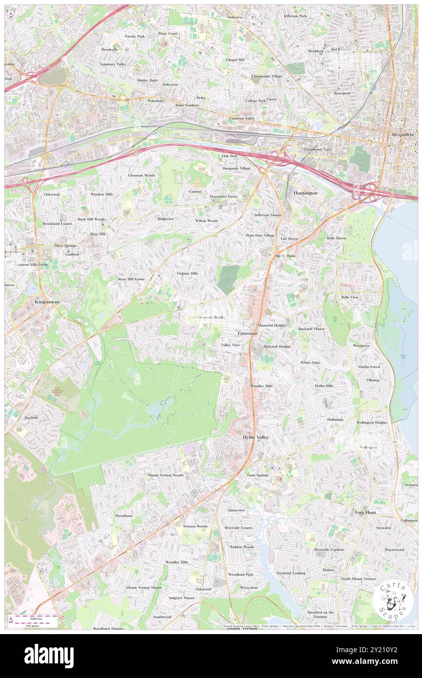 Groveton Heights, Fairfax County, US, United States, Virginia, N 38 46' 13'', S 77 5' 36'', map, Cartascapes Map published in 2024. Explore Cartascapes, a map revealing Earth's diverse landscapes, cultures, and ecosystems. Journey through time and space, discovering the interconnectedness of our planet's past, present, and future. Stock Photo