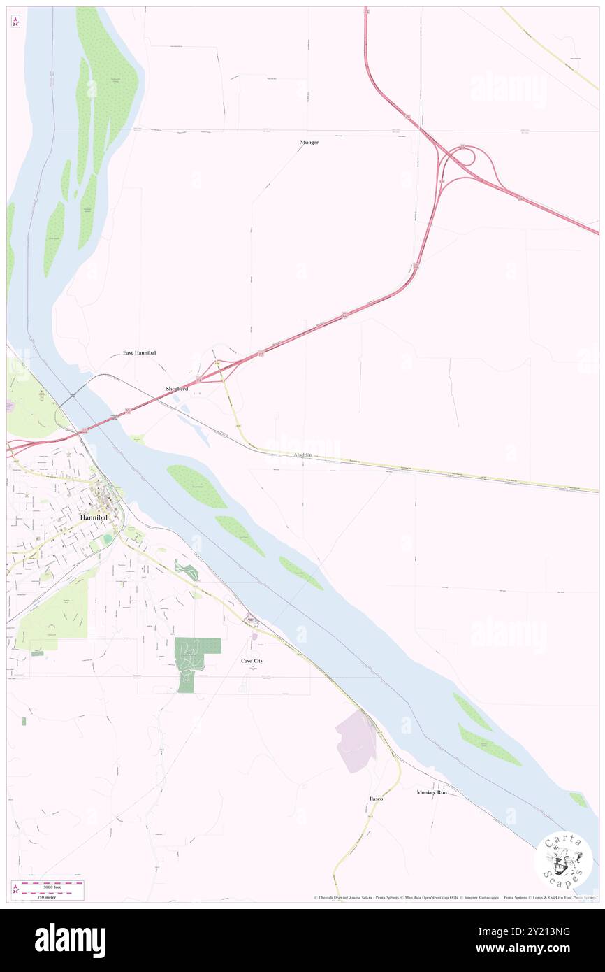 Aladdin, Pike County, US, United States, Illinois, N 39 42' 59'', S 91 19' 23'', map, Cartascapes Map published in 2024. Explore Cartascapes, a map revealing Earth's diverse landscapes, cultures, and ecosystems. Journey through time and space, discovering the interconnectedness of our planet's past, present, and future. Stock Photo