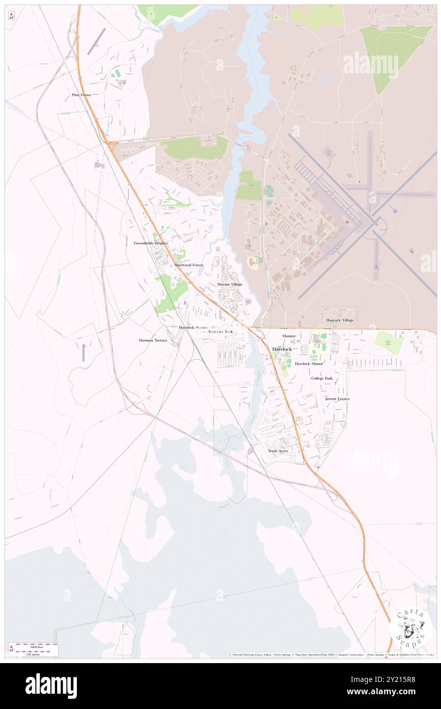 Havelock Park, Craven County, US, United States, North Carolina, N 34 52' 54'', S 76 54' 56'', map, Cartascapes Map published in 2024. Explore Cartascapes, a map revealing Earth's diverse landscapes, cultures, and ecosystems. Journey through time and space, discovering the interconnectedness of our planet's past, present, and future. Stock Photo