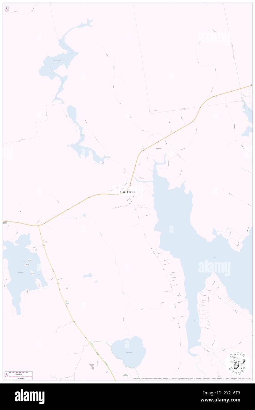 Gouldsboro, Hancock County, US, United States, Maine, N 44 28' 42'', S 68 2' 18'', map, Cartascapes Map published in 2024. Explore Cartascapes, a map revealing Earth's diverse landscapes, cultures, and ecosystems. Journey through time and space, discovering the interconnectedness of our planet's past, present, and future. Stock Photo