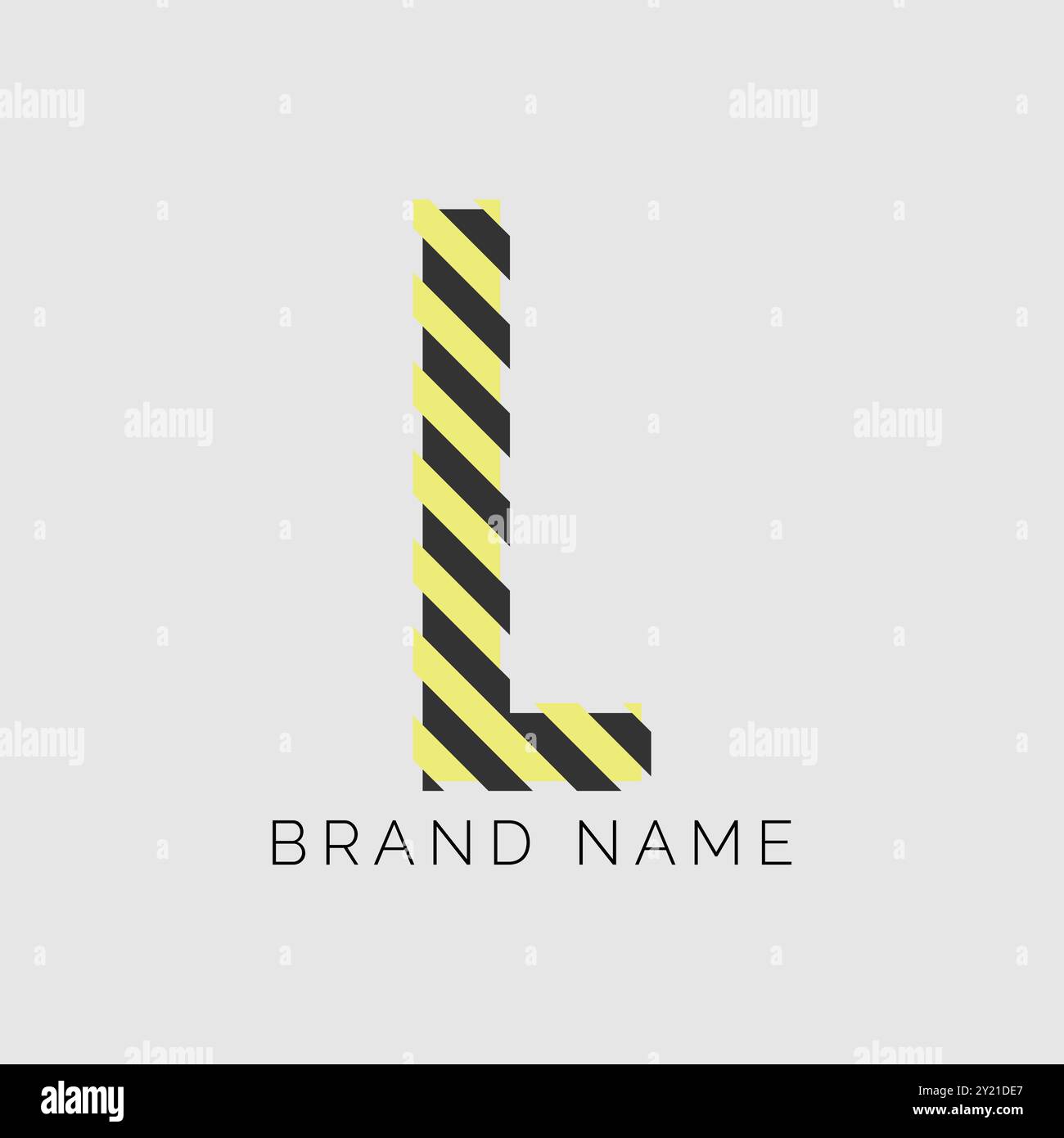 letter L logo divider color design Alphabet L for energy labels rock
