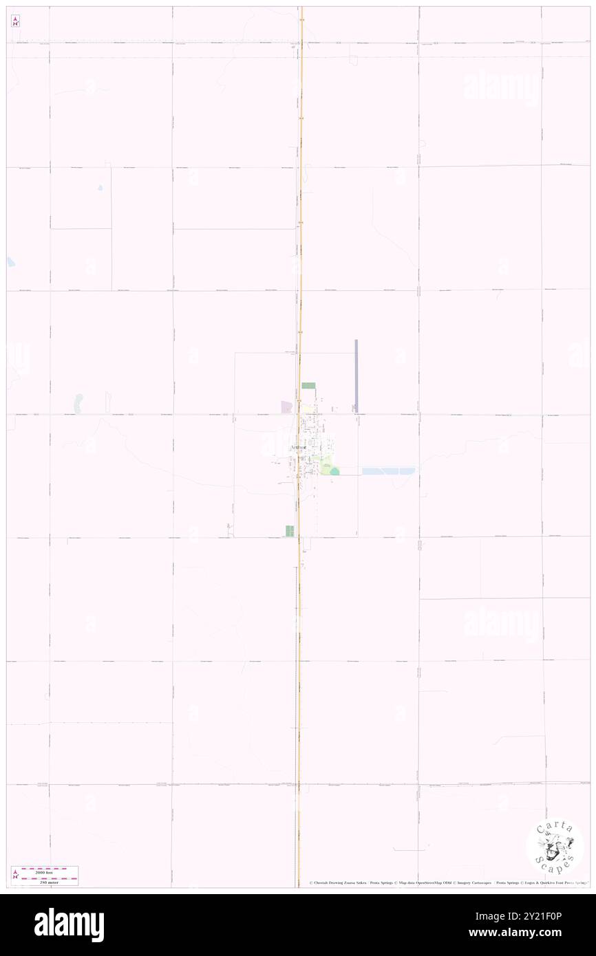 Arthur, Cass County, US, United States, North Dakota, N 47 6' 14'', S 97 13' 5'', map, Cartascapes Map published in 2024. Explore Cartascapes, a map revealing Earth's diverse landscapes, cultures, and ecosystems. Journey through time and space, discovering the interconnectedness of our planet's past, present, and future. Stock Photo