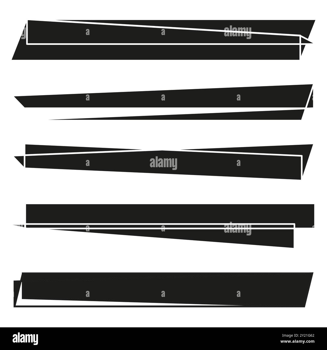 Abstract geometric banners. Angled black shapes. Sharp modern lines. Minimal vector design. Stock Vector