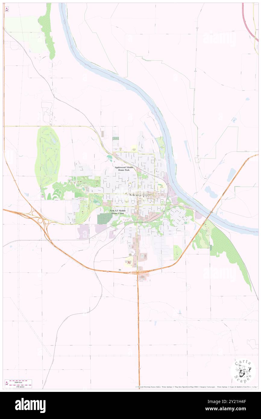 Map of otoe hi-res stock photography and images - Alamy