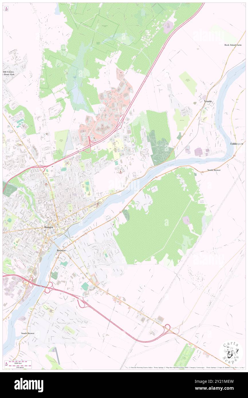 VA Connecticut Healthcare System, West Haven Campus, Penobscot County, US, United States, Maine, N 44 48' 49'', S 68 44' 24'', map, Cartascapes Map published in 2024. Explore Cartascapes, a map revealing Earth's diverse landscapes, cultures, and ecosystems. Journey through time and space, discovering the interconnectedness of our planet's past, present, and future. Stock Photo