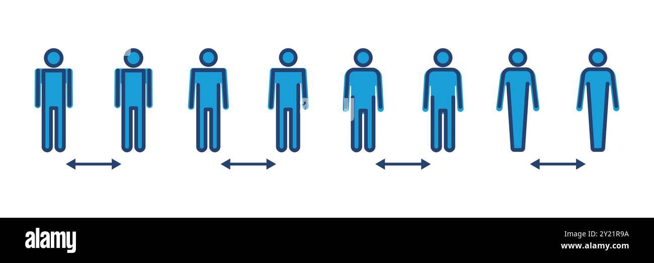 Social distance icon vector. social distancing icon. self quarantine ...