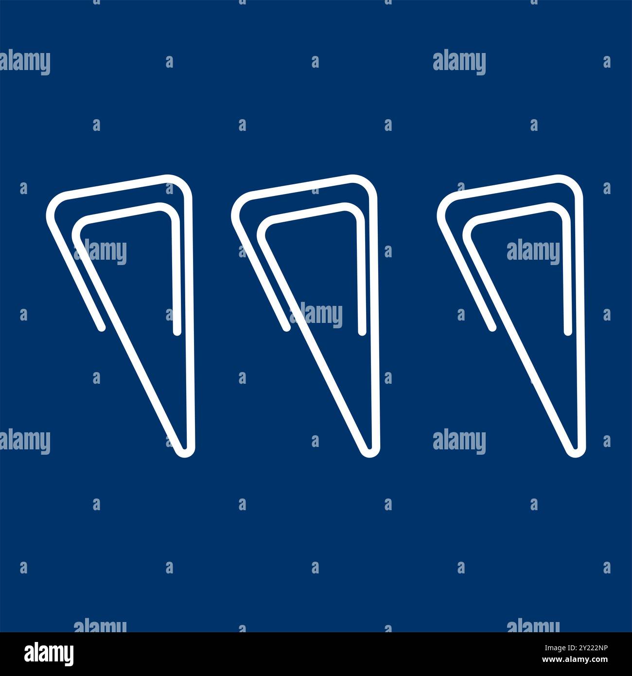 Paper clip icon vector illustration logo design Stock Vector